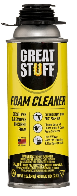 Great Stuff 259205 Tool Cleaner, Liquid, Mild, Colorless, 12 oz, Spray Can