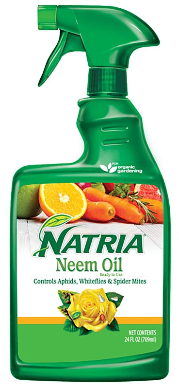Natria 706250A Neem Oil, Liquid, Spray Application, Indoor, Outdoor, 24 oz Can