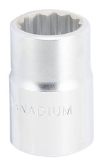 Vulcan MT-SM6021 Drive Socket, 21 mm Socket, 3/4 in Drive, 12-Point, Chrome Vanadium Steel, Chrome