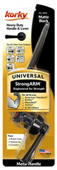 Korky StrongARM Series 6034BP Tank Flush Lever, Angled, Front, Left, Right, Side Mounting, Metal, Matte