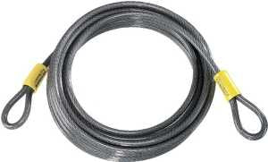 Schlage 999270 Cable Lock, Flexible, Steel Body, 3/8 in Dia Shackle