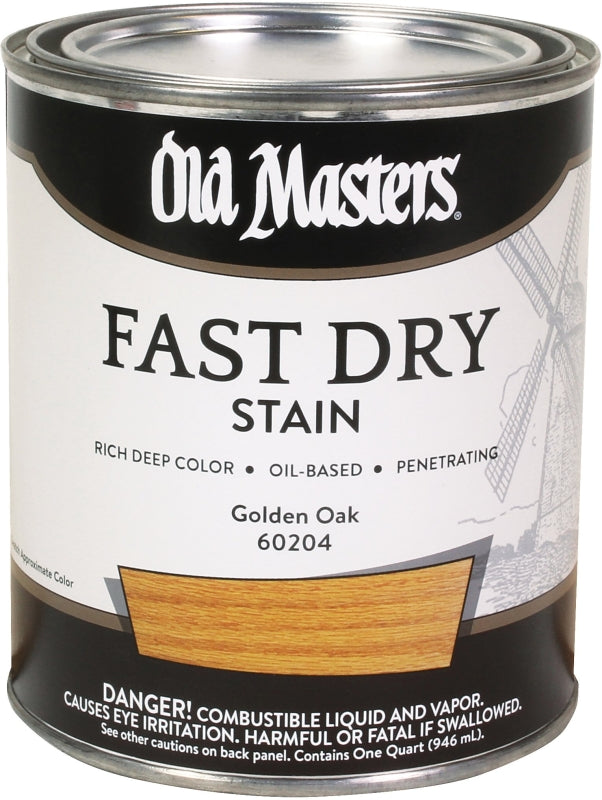 Old Masters 60204 Fast Dry Stain, Golden Oak, Liquid, 1 qt