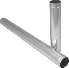 Imperial GV1753 Duct Pipe, 6 in Dia, 12 in L, 26 ga Gauge, Steel, Galvanized