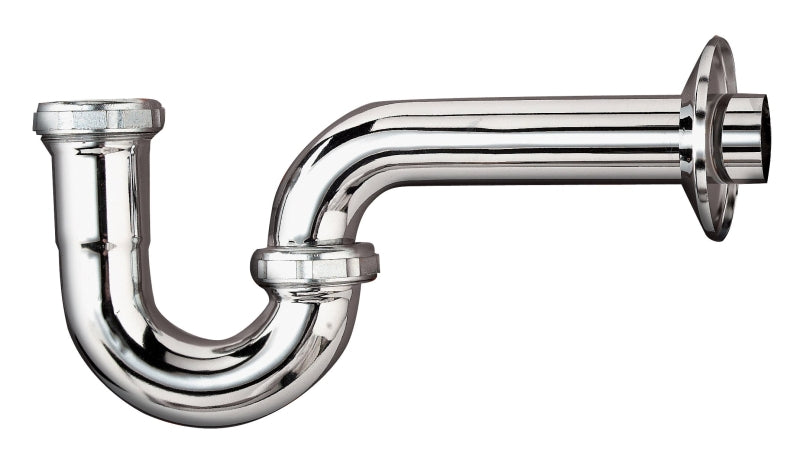 Plumb Pak PP100CP P-Trap, 1-1/4 in, Slip Joint, 22 ga Thick Wall