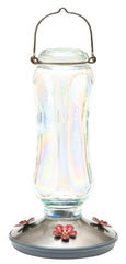 Perky-Pet 8132-2 Bird Feeder, 16 oz, 4-Port/Perch, Glass, Clear, 12 in H, Hanging