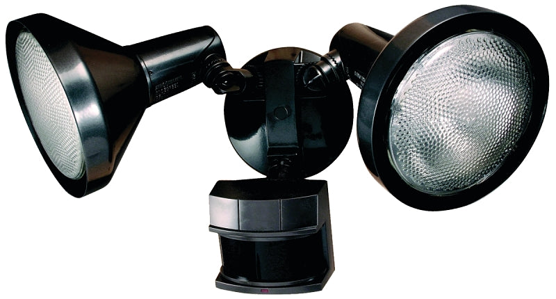 Heath Zenith Dualbrite HZ-5318-BZ Motion Activated Security Light, 120 V, 300 W, 2-Lamp, Halogen Lamp