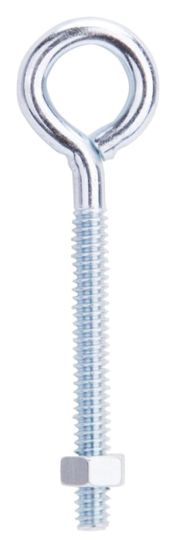 ProSource LR267 Eye Bolt, 4.7 mm Thread, Machine Thread, 1-5/8 in L Thread, 3/4 in Dia Eye, 79 lb Working Load, Steel
