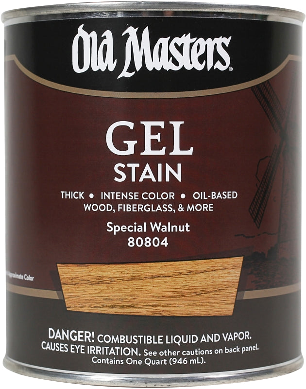 Old Masters 80804 Gel Stain, Special Walnut, Liquid, 1 qt, Can