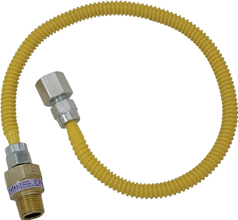 BrassCraft ProCoat Series CSSL54-48 Gas Connector, 48 in L, 1/2 x 1/2 in, Stainless Steel, -40 to 150 deg F Temperature