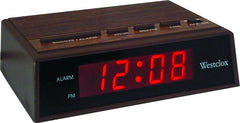 22690 WOOD .6"LED ALARM CLOCK