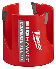 Milwaukee Big Hawg 49-56-9220 Hole Saw, 2-9/16 in Dia, 2-7/16 in D Cutting, 5/8-18 Arbor, 3 TPI