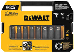 DW22812 SOCKET SET 10PC 1/2IN