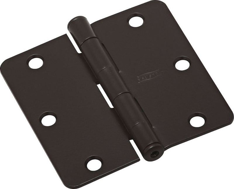 National Hardware N830-202 Door Hinge, 1/4 in Corner Radius, Cold Rolled Steel, Oil-Rubbed Bronze, Full-Mortise, 50 lb
