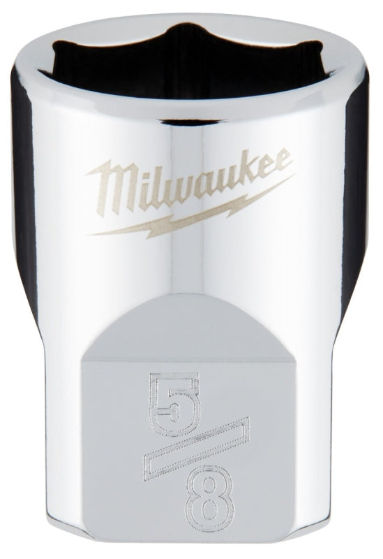 Milwaukee 45-34-9066 Socket, 5/8 in Socket, Standard Socket, 3.543 in OAL, 3/8 in Drive, 6 -Point, Chrome Vanadium Steel