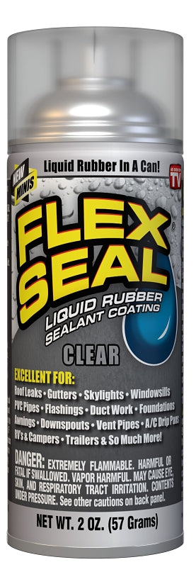Flex Seal FSCLRMINI Rubberized Spray Coating, Clear, 2 oz