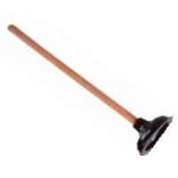 PLUNGER BLACK 6IN W/WD HNDL