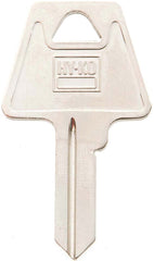Hy-Ko 11010AM3 Key Blank, Brass, Nickel, For: American Cabinet, House Locks and Padlocks, AM3 Key Number
