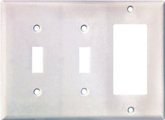 2173W-BOX WHT 2TGL PLATE 3G