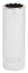 Vulcan MT6528980 Drive Socket, 19 mm Socket, 1/2 in Drive, 12-Point, Chrome Vanadium Steel, Chrome