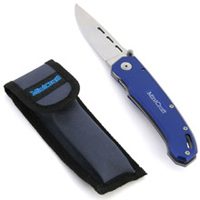 FOLDING KNIFE W/BLUE HDL 4IN