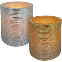 CANDLE VOTIVE LED SIL GLD PK2
