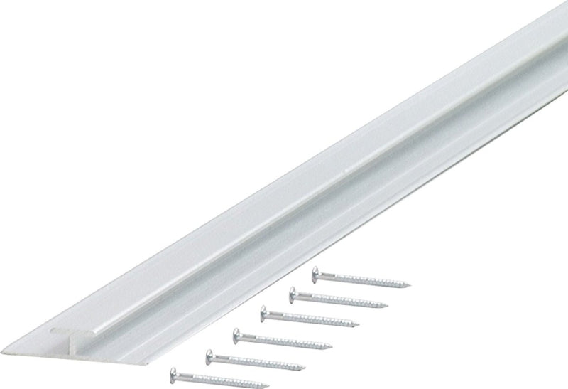M-D 67167 Moulding Divider, 96 in D, 1-3/8 in W, Aluminum, Silver