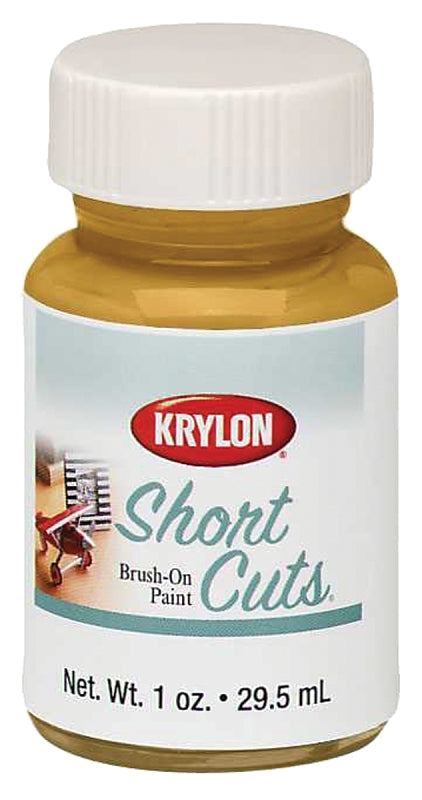 Krylon KSCB001 Craft Enamel Paint, High-Gloss, Gold Leaf, 1 oz, Bottle