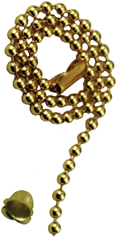 Atron LA402 Beaded Pull Chain, 12 in L Chain, Brass