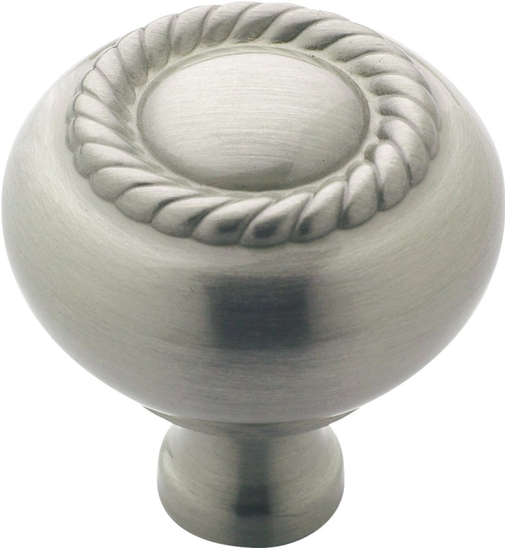 Amerock BP53471G10 Cabinet Knob, 1-1/4 in Projection, Traditional, 1-1/4 in, Zinc, Satin Nickel
