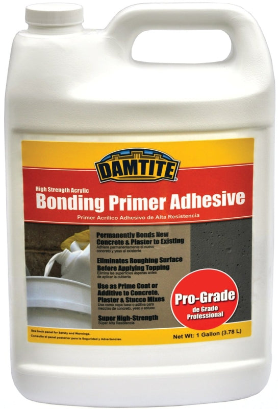 Damtite 05610 Primer Adhesive, Liquid, White, 1 gal Bottle