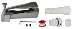 Plumb Pak PP825-35 Bathtub Spout, 16-1/2 in L, Chrome-Plated