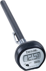 Taylor 9840 Compact Instant-Read Thermometer, -58 to 302 deg F, LCD Display, Red