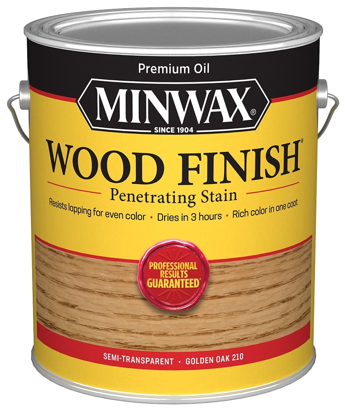 Minwax Wood Finish 710710000 Wood Stain, Golden Oak, Liquid, 1 gal, Can