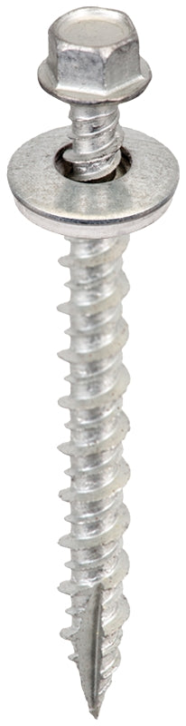 Acorn International SW-MW1425G250 Screw, #14 Thread, 2-1/2 in L, High-Low Thread, Hex Drive, Galvanized, 250/BAG