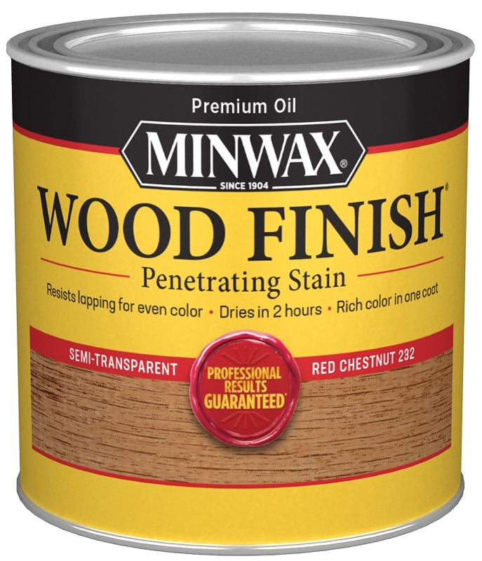 Minwax 223204444 Wood Stain, Red Chestnut, Liquid, 0.5 pt, Can