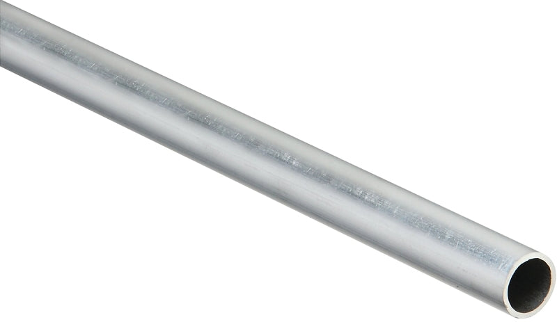 National Hardware 4206BC Series N247-528 Metal Tube, Round, 48 in L, 3/4 in Dia, 1/16 in Wall, Aluminum, Mill