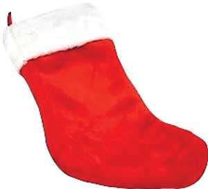 Hometown Holidays 28911 Christmas Stocking, Polyester, Red/White