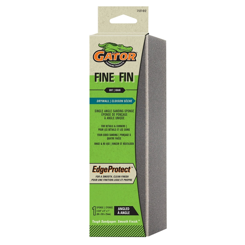 Gator 7127012 Sanding Sponge, 5 in L, 3 in W, 120 Grit, Aluminum Oxide Abrasive, Foam Backing Material