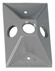 RC-3V COVER 1G RECT 3HOLE W/PR