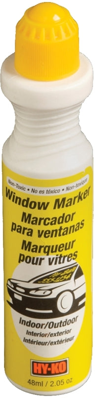 Hy-Ko 40611 Window Marker, Non-Toxic, Rain-Resistant, Yellow