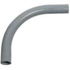 Carlon UB9FK Elbow, 2-1/2 in Trade Size, 90 deg Angle, SCH 80 Schedule Rating, PVC, 36 in L Radius, Plain End, Gray