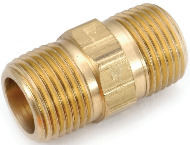 Anderson Metals 756122-02 Pipe Nipple, 1/8 in, MPT, Brass, 1000 psi Pressure, 1 in L