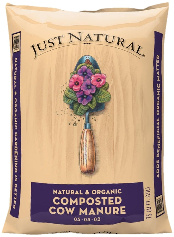 Jolly Gardener Just Natural 50050006 Composted Cow Manure, 0.75 cu-ft Bag