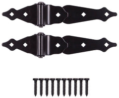 HINGE STRAP ORNMT STL BLK 8IN