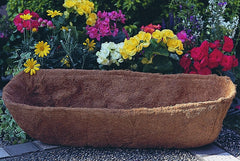 Landscapers Select T51551-3L Planter Liner, 30 in W, 9 in H, Rectangular, Natural Coconut, Brown