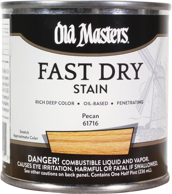 Old Masters 61716 Fast Dry Stain, Pecan, Liquid, 1/2 pt