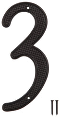 HOUSE NUMBER 3 BLACK 4IN