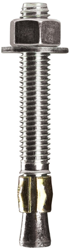 COBRA ANCHORS 501N Wedge Anchor, 1/2 in Dia, 3-3/4 in L, 1248 lb, Steel, Plated