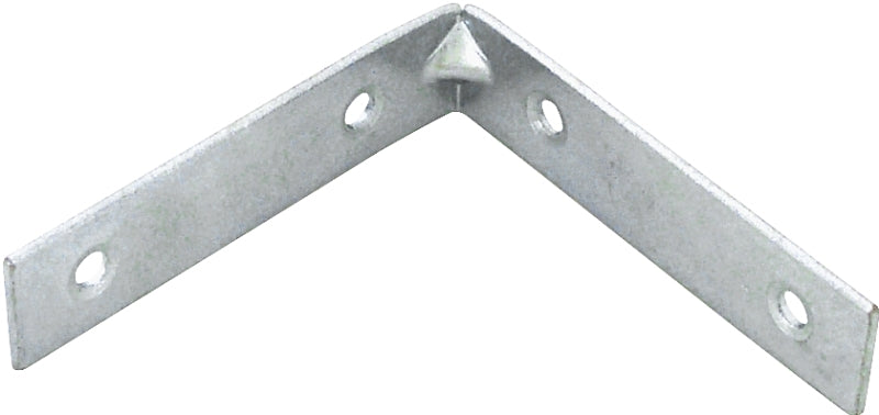 ProSource CB-Z03-013L Corner Brace, 3 in L, 3 in W, 3/4 in H, Steel, Zinc-Plated, 2.6 mm Thick Material