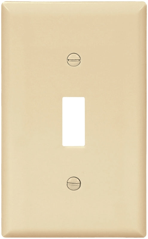 Eaton Wiring Devices BP5134V Wallplate, Standard-Size, 4-1/2 in L, 2-3/4 in W, 1-Gang, Nylon, Ivory, High-Gloss